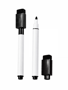 Маркеры черные на водной основе с магнитом и губкой для магнитной доски, набор 8 шт Орбита OT-OCL01